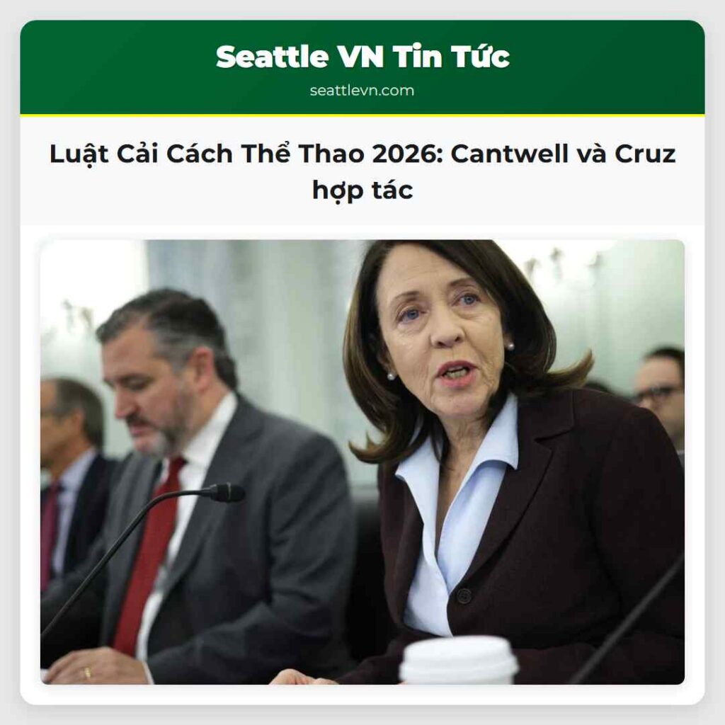 Luật Cải Cách Thể Thao 2026: Cantwell và Cruz hợp
