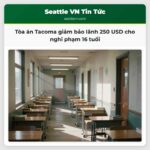 Tòa án Tacoma giảm bảo lãnh 250 USD cho nghi phạm 16 tuổi