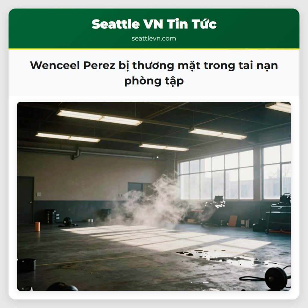 Wenceel Perez bị thương mặt trong tai nạn phòng