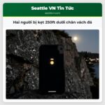 Hai người bị kẹt 250ft dưới chân vách đá