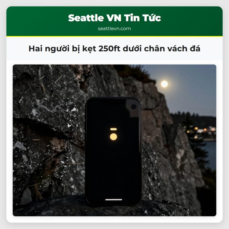 Hai người bị kẹt 250ft dưới chân vách đá