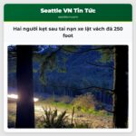 Hai người kẹt sau tai nạn xe lật vách đá 250 foot