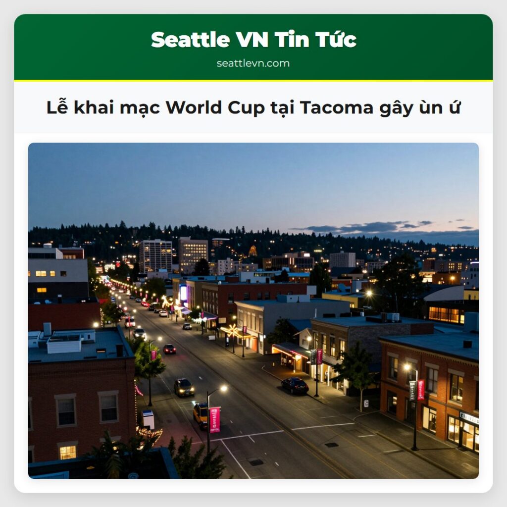Lễ khai mạc World Cup tại Tacoma gây ùn ứ