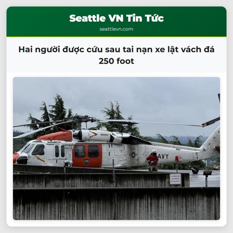 Hai người được cứu sau tai nạn xe lật vách đá 250 foot