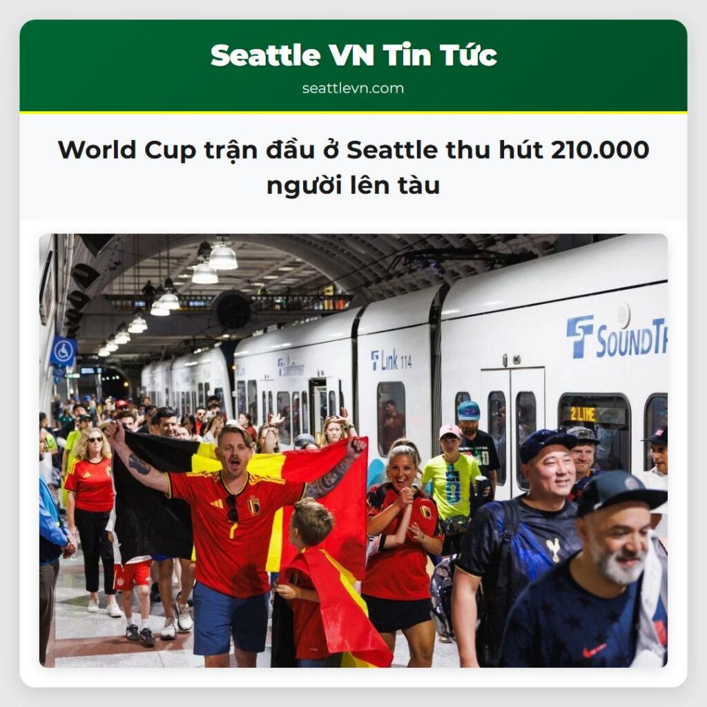 World Cup trận đầu ở Seattle thu hút 210.000