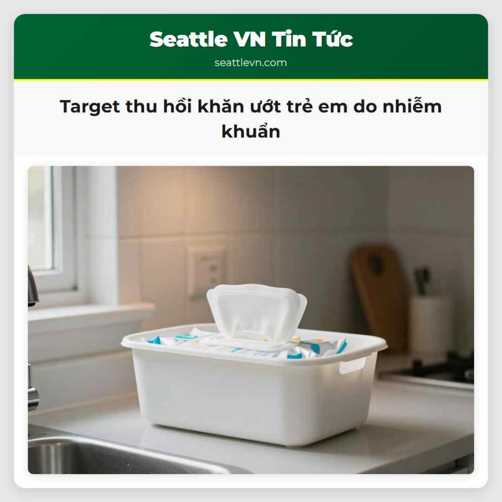 Target thu hồi khăn ướt trẻ em do nhiễm khuẩn