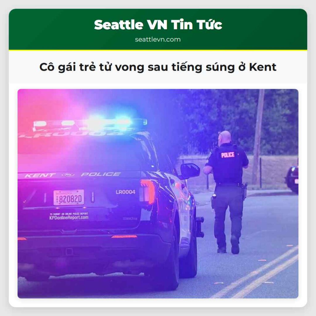Cô gái trẻ tử vong sau tiếng súng ở Kent