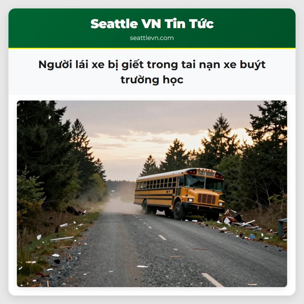 Người lái xe bị giết trong tai nạn xe buýt trường