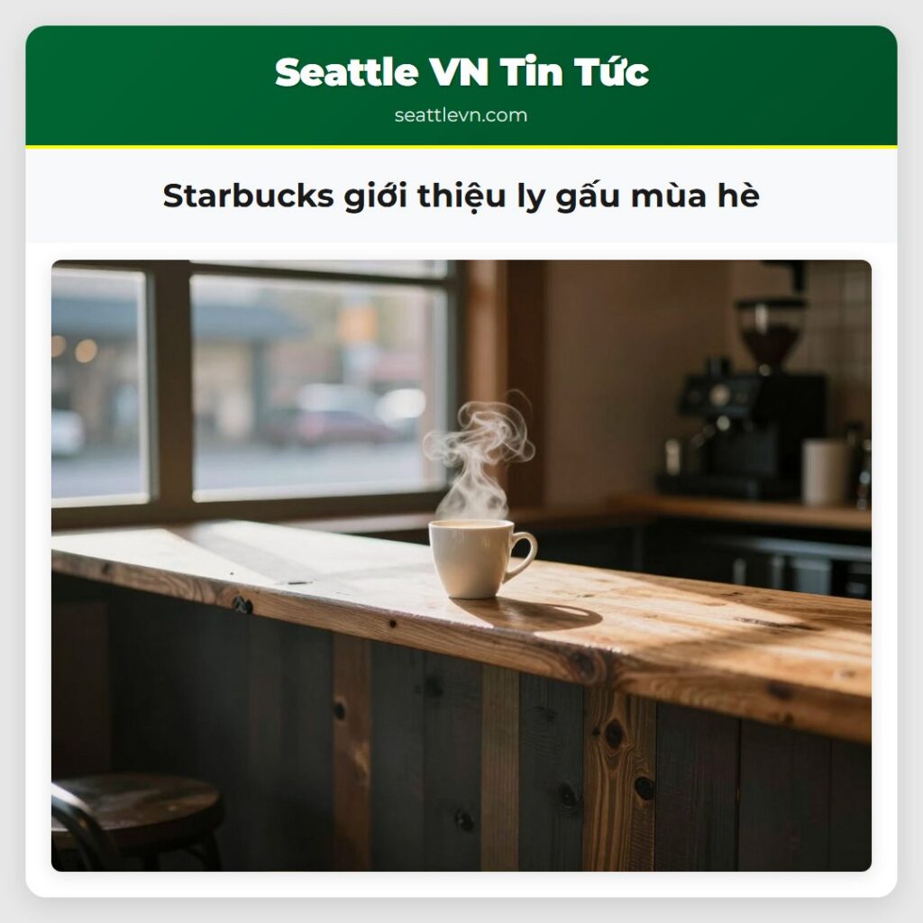 Starbucks giới thiệu ly gấu mùa hè