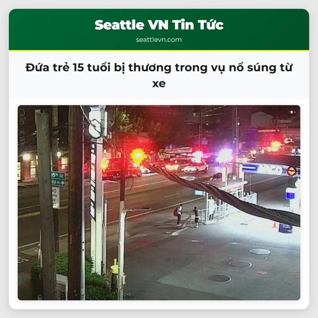 Đứa trẻ 15 tuổi bị thương trong vụ nổ súng từ xe