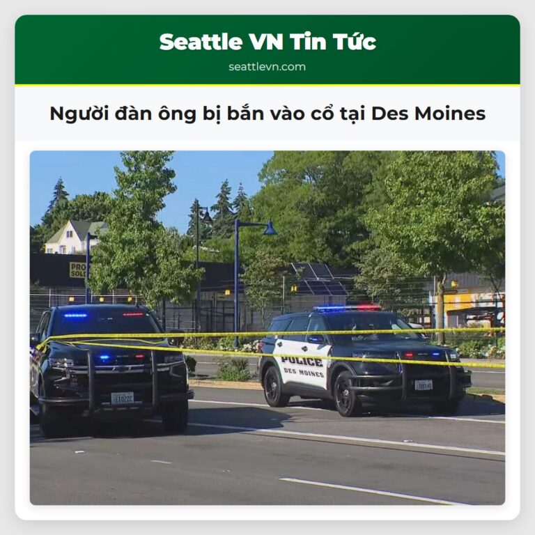 Người đàn ông bị bắn vào cổ tại Des Moines