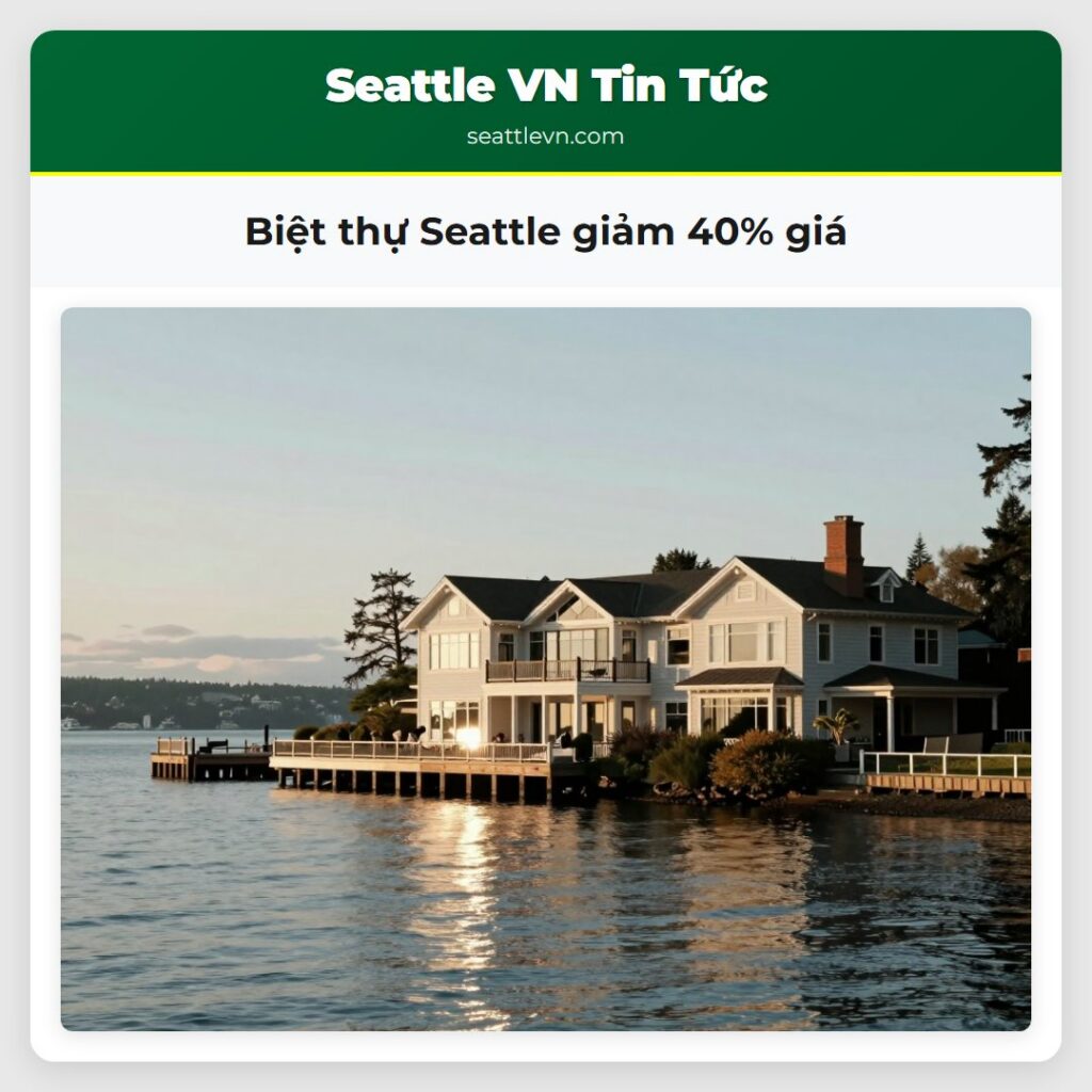 Biệt thự Seattle giảm 40% giá