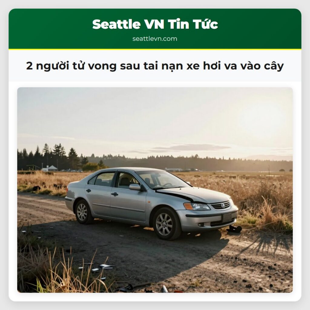 2 người tử vong sau tai nạn xe hơi va vào cây