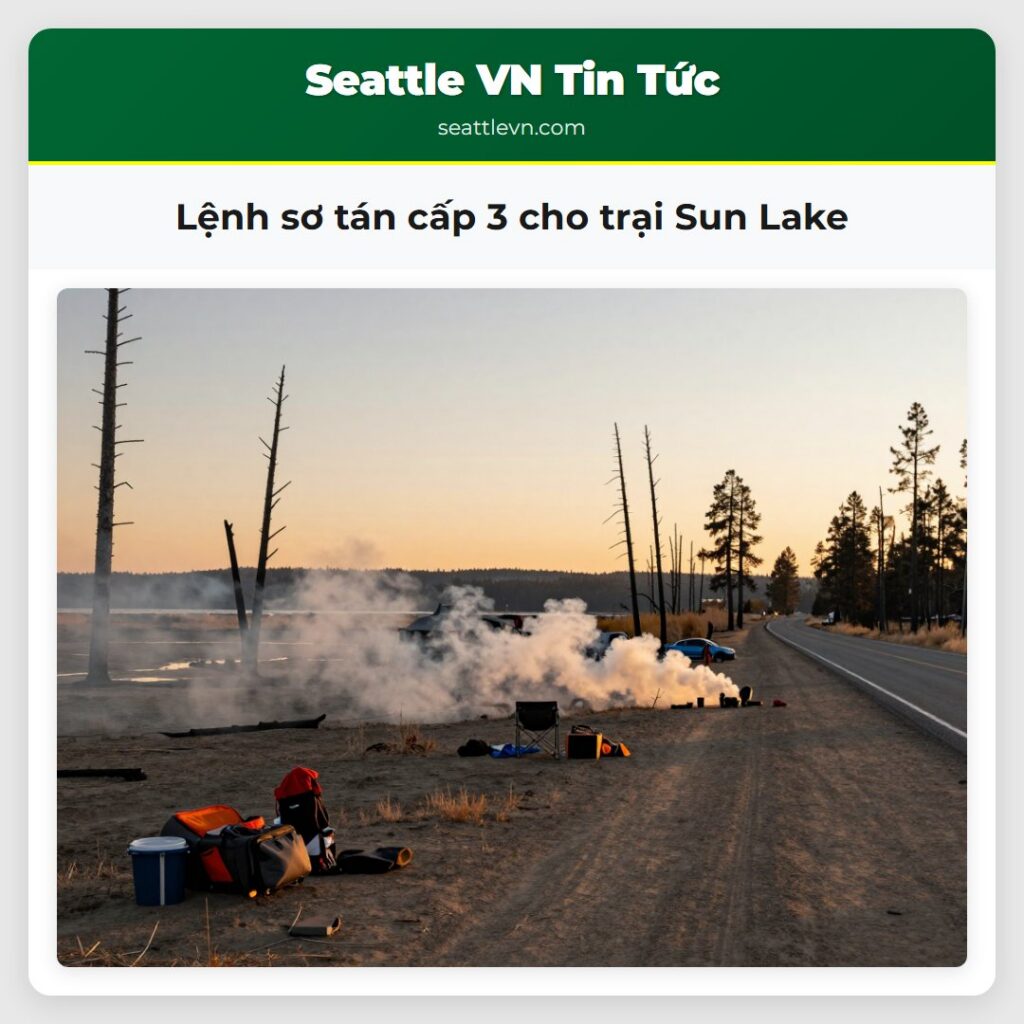 Lệnh sơ tán cấp 3 cho trại Sun Lake