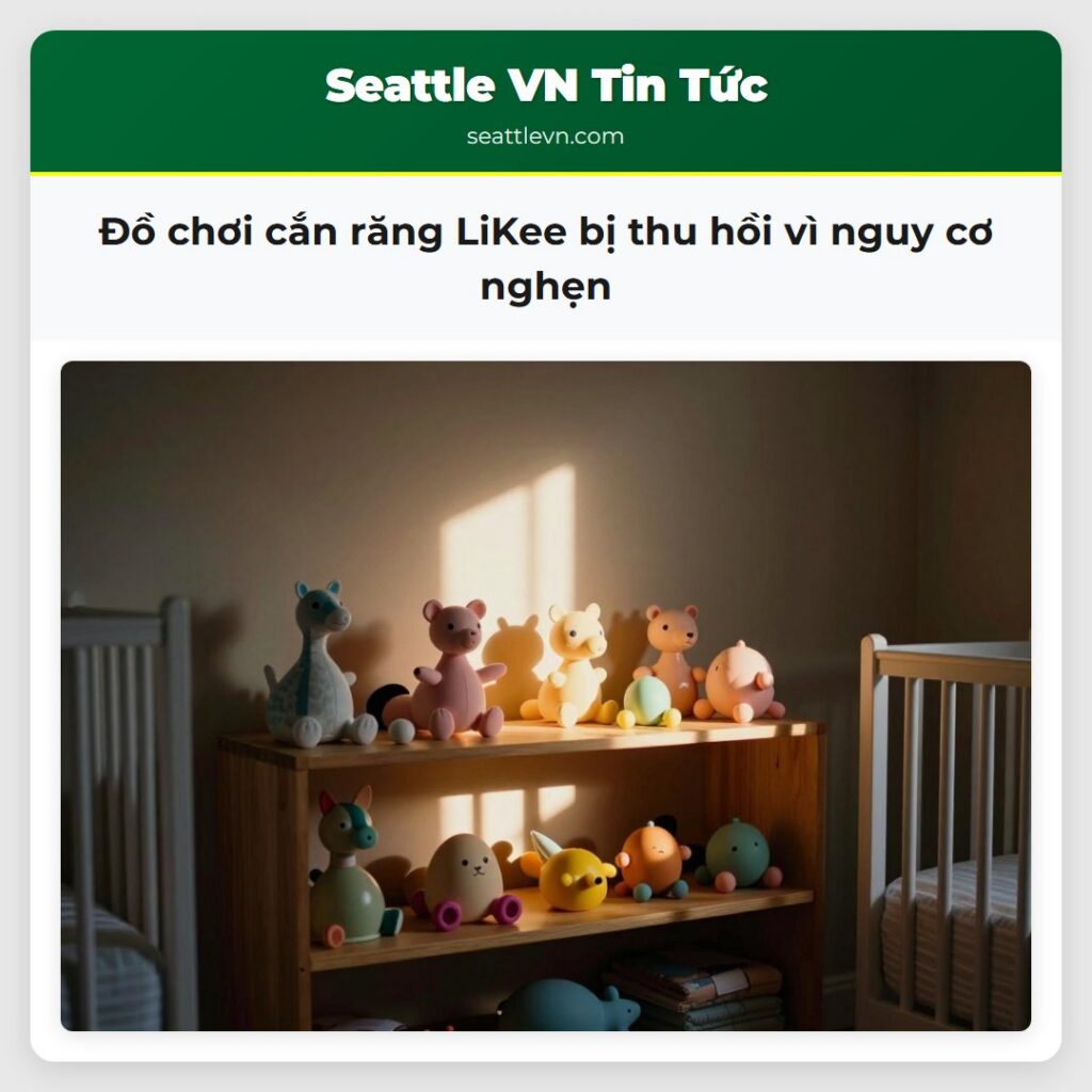 Đồ chơi cắn răng LiKee bị thu hồi vì nguy cơ nghẹn