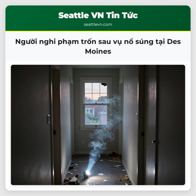 Người nghi phạm trốn sau vụ nổ súng tại Des Moines