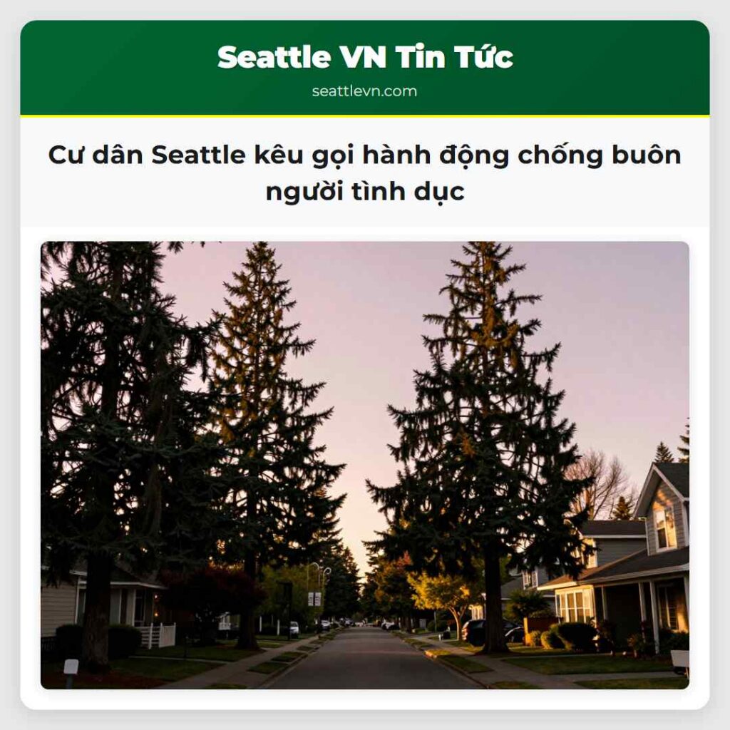 Cư dân Seattle kêu gọi hành động chống buôn người