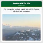 Phi công cứu hộ đưa người leo núi bị thương từ đỉnh núi Larrabee