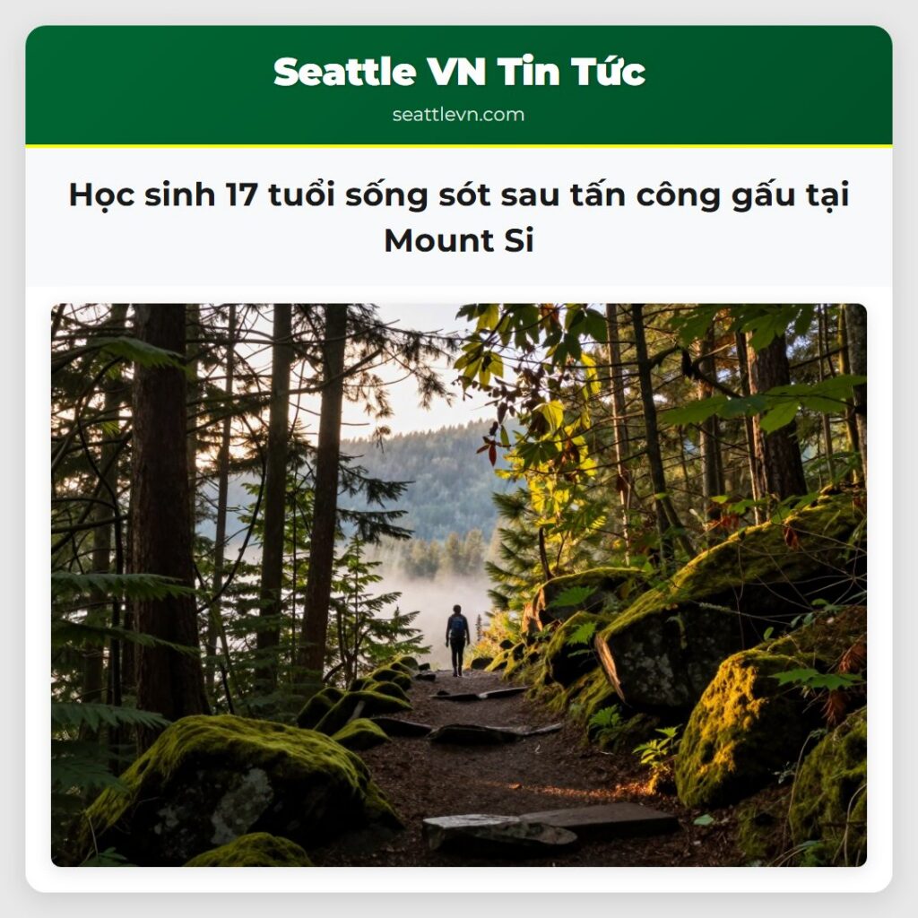 Học sinh 17 tuổi sống sót sau tấn công gấu tại