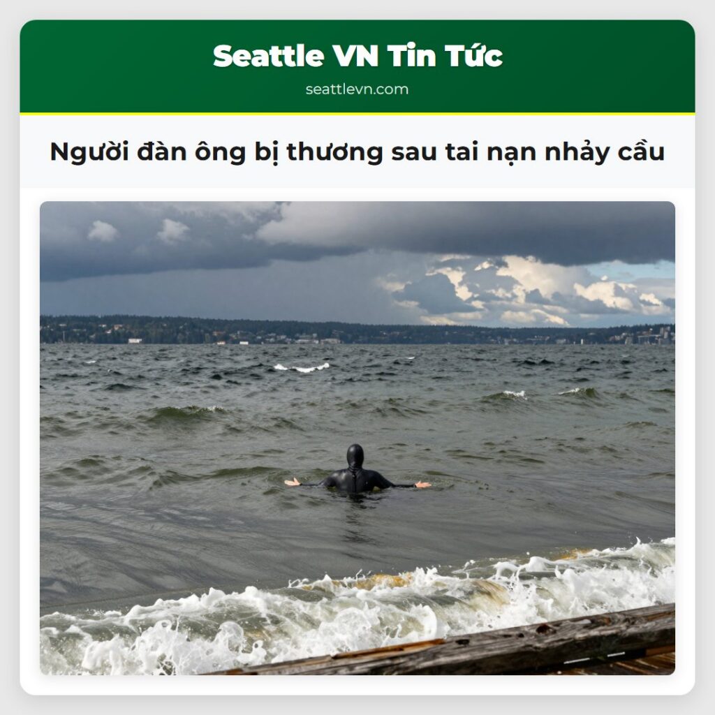 Người đàn ông bị thương sau tai nạn nhảy cầu