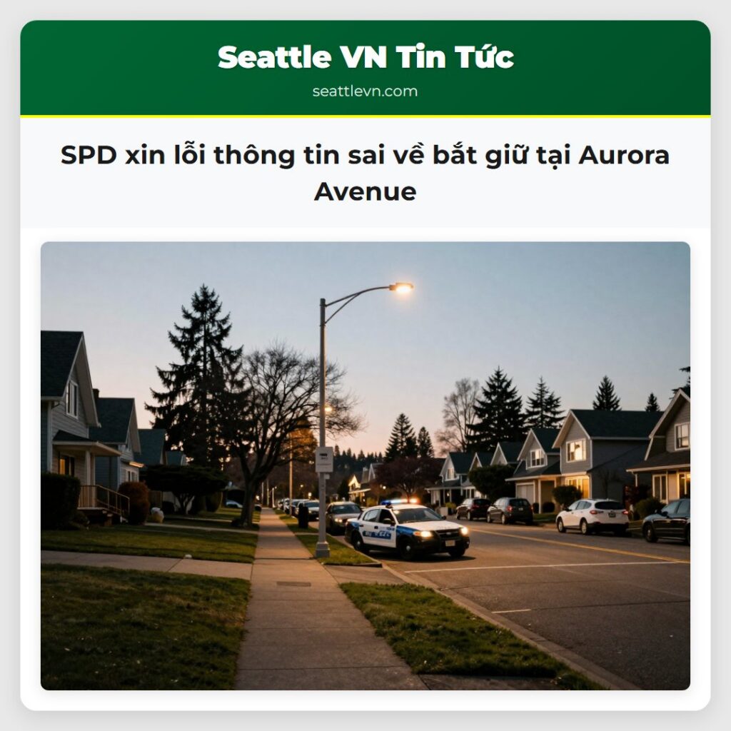 SPD xin lỗi thông tin sai về bắt giữ tại Aurora