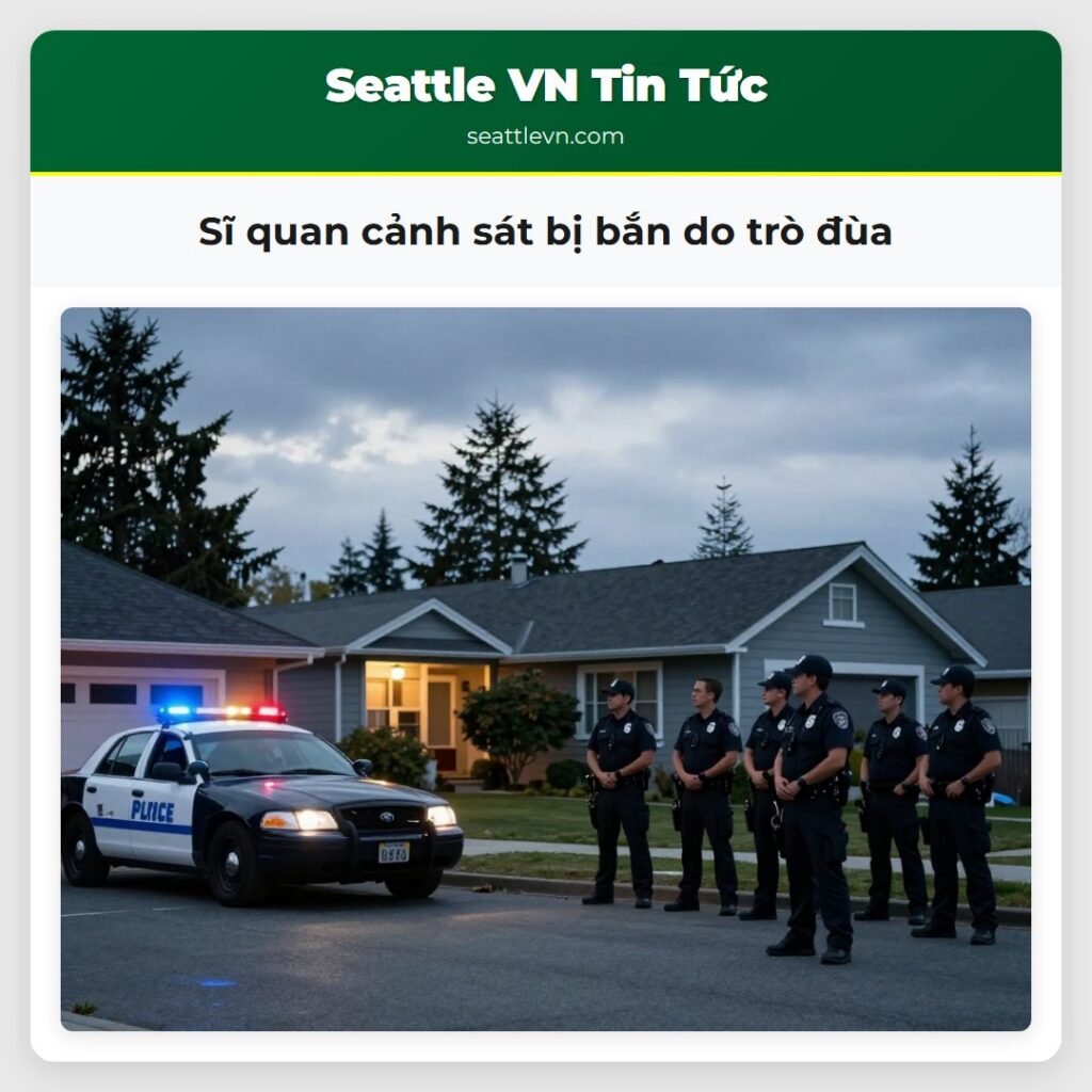 Sĩ quan cảnh sát bị bắn do trò đùa