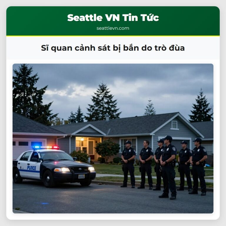 Sĩ quan cảnh sát bị bắn do trò đùa