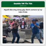 Người đàn ông dùng gậy đánh camera tại sự kiện Pride