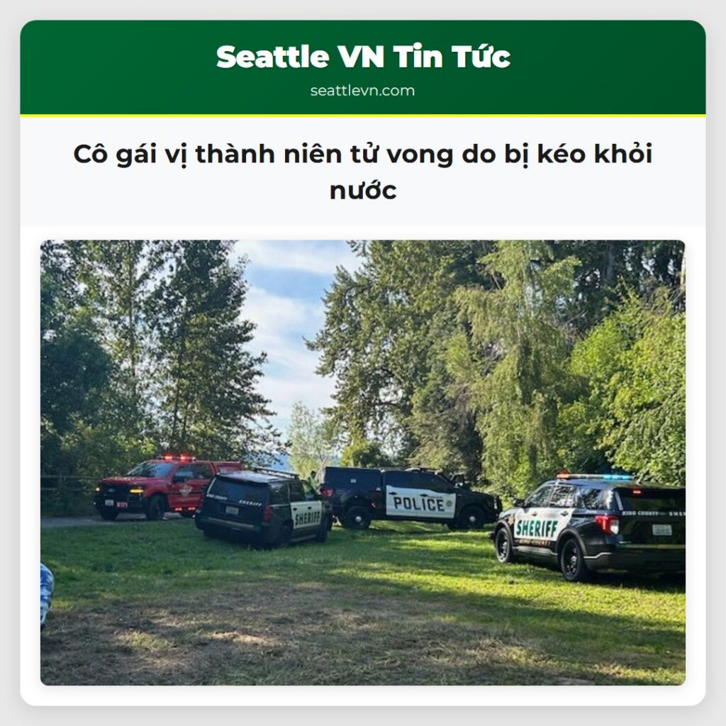 Cô gái vị thành niên tử vong do bị kéo khỏi nước