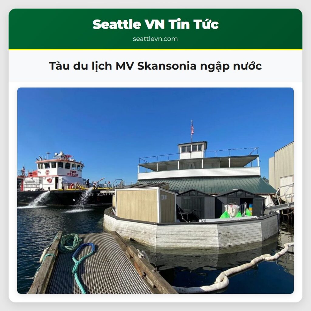 Tàu du lịch MV Skansonia ngập nước
