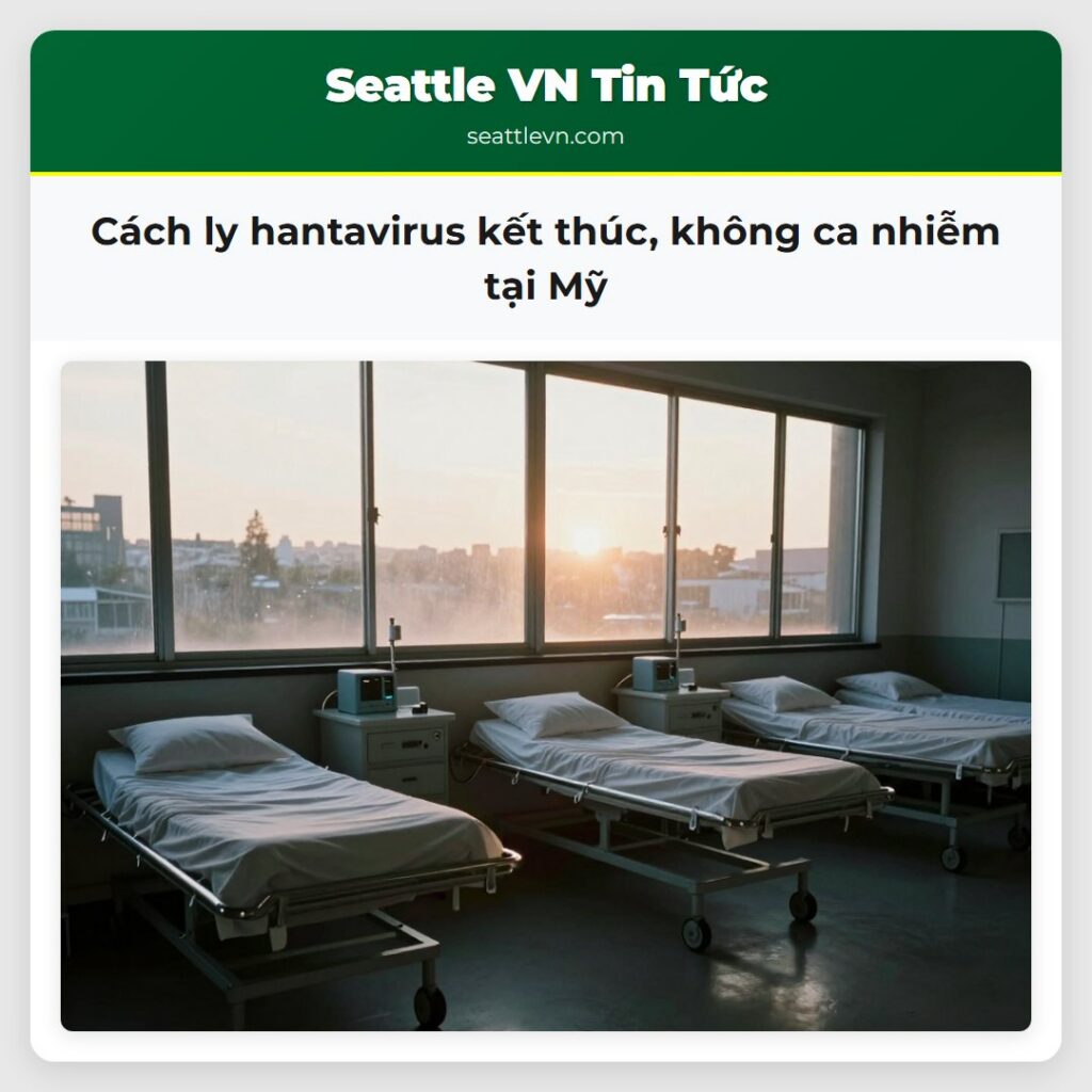 Cách ly hantavirus kết thúc, không ca nhiễm tại Mỹ