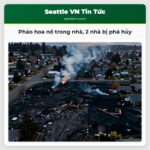 Pháo hoa nổ trong nhà 2 nhà bị phá hủy