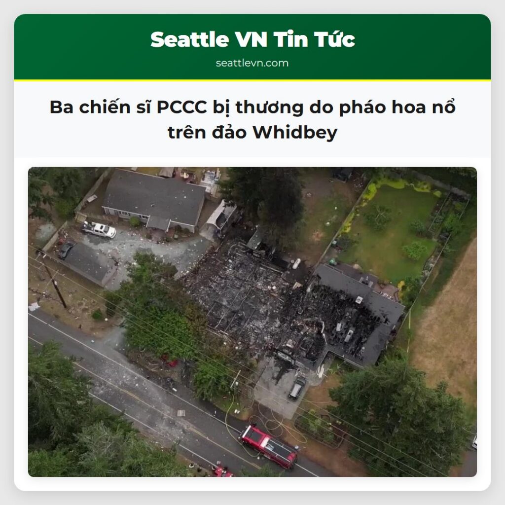 Ba chiến sĩ PCCC bị thương do pháo hoa nổ trên
