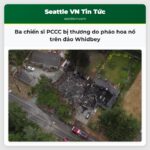 Ba chiến sĩ PCCC bị thương do pháo hoa nổ trên đảo Whidbey