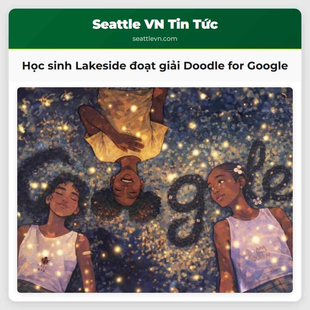 Học sinh Lakeside đoạt giải Doodle for Google