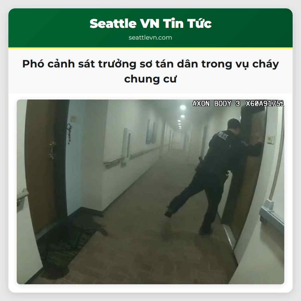 Phó cảnh sát trưởng sơ tán dân trong vụ cháy