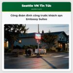 Công đoàn đình công trước khách sạn Embassy Suites