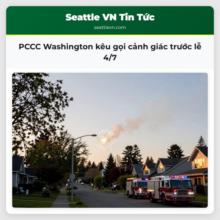 PCCC Washington kêu gọi cảnh giác trước lễ 4/7