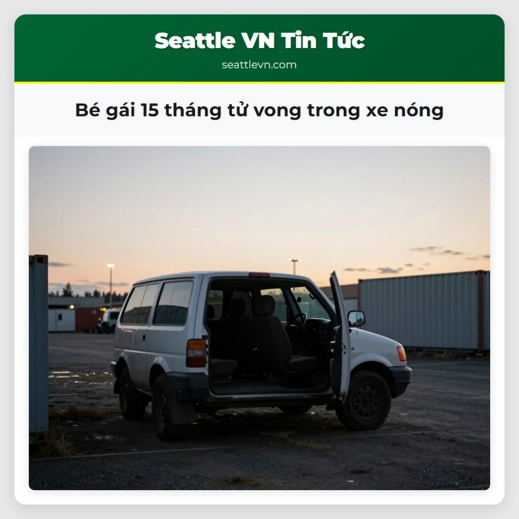Bé gái 15 tháng tử vong trong xe nóng