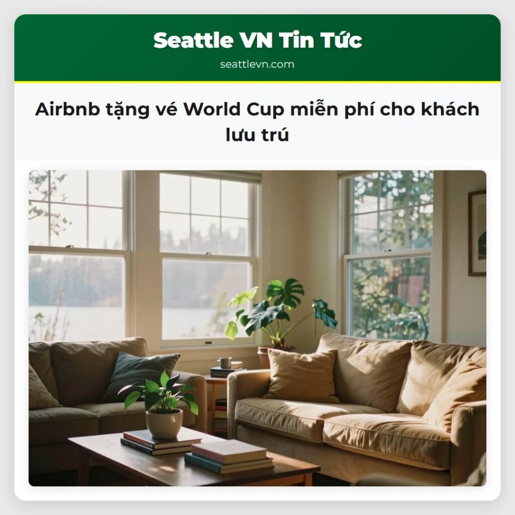 Airbnb tặng vé World Cup miễn phí cho khách lưu