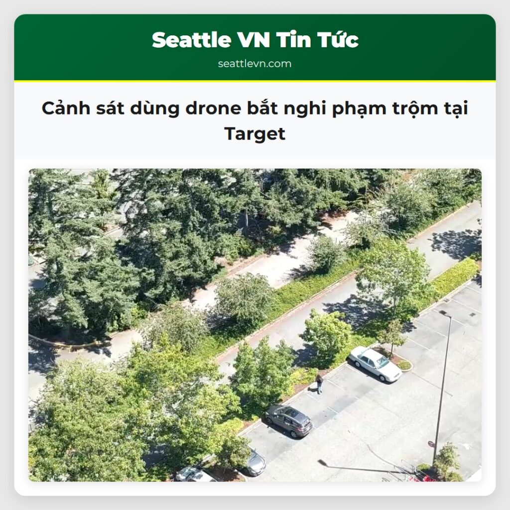 Cảnh sát dùng drone bắt nghi phạm trộm tại Target