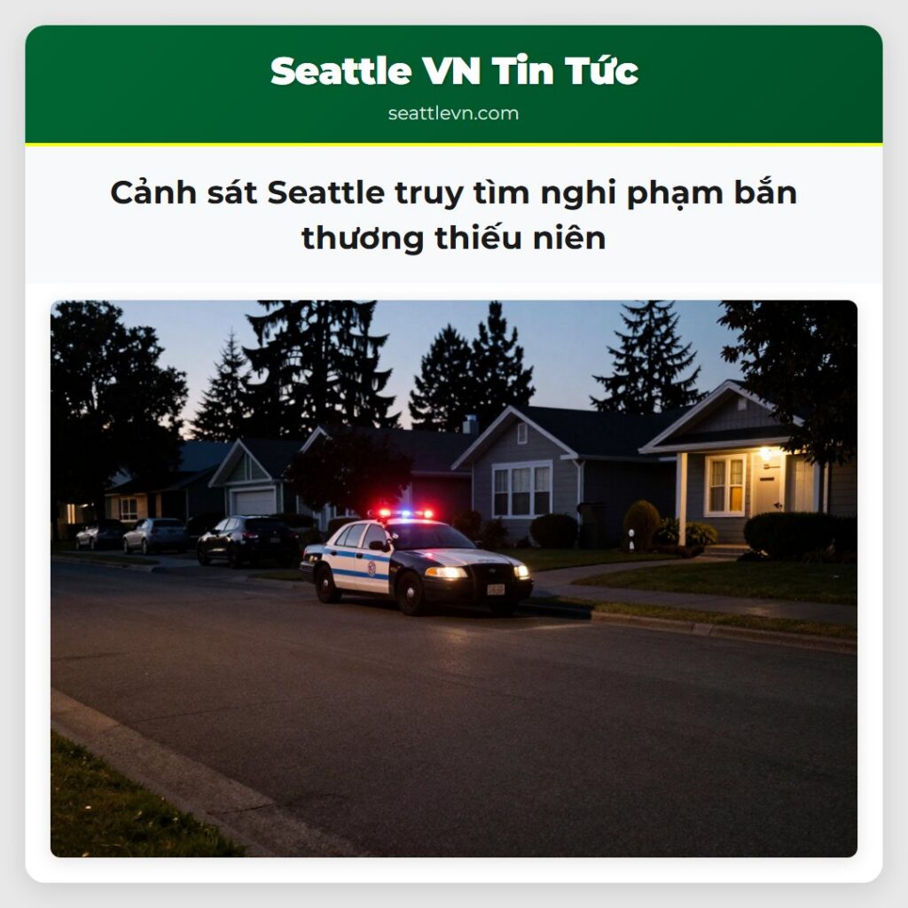 Cảnh sát Seattle truy tìm nghi phạm bắn thương