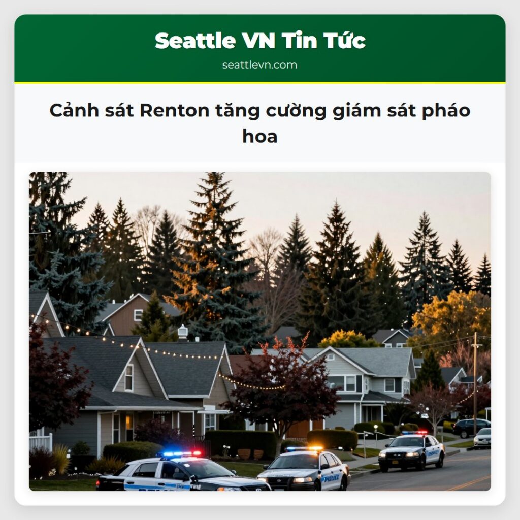 Cảnh sát Renton tăng cường giám sát pháo hoa