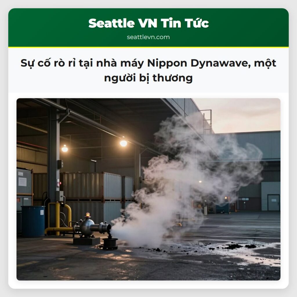 Sự cố rò rỉ tại nhà máy Nippon Dynawave, một