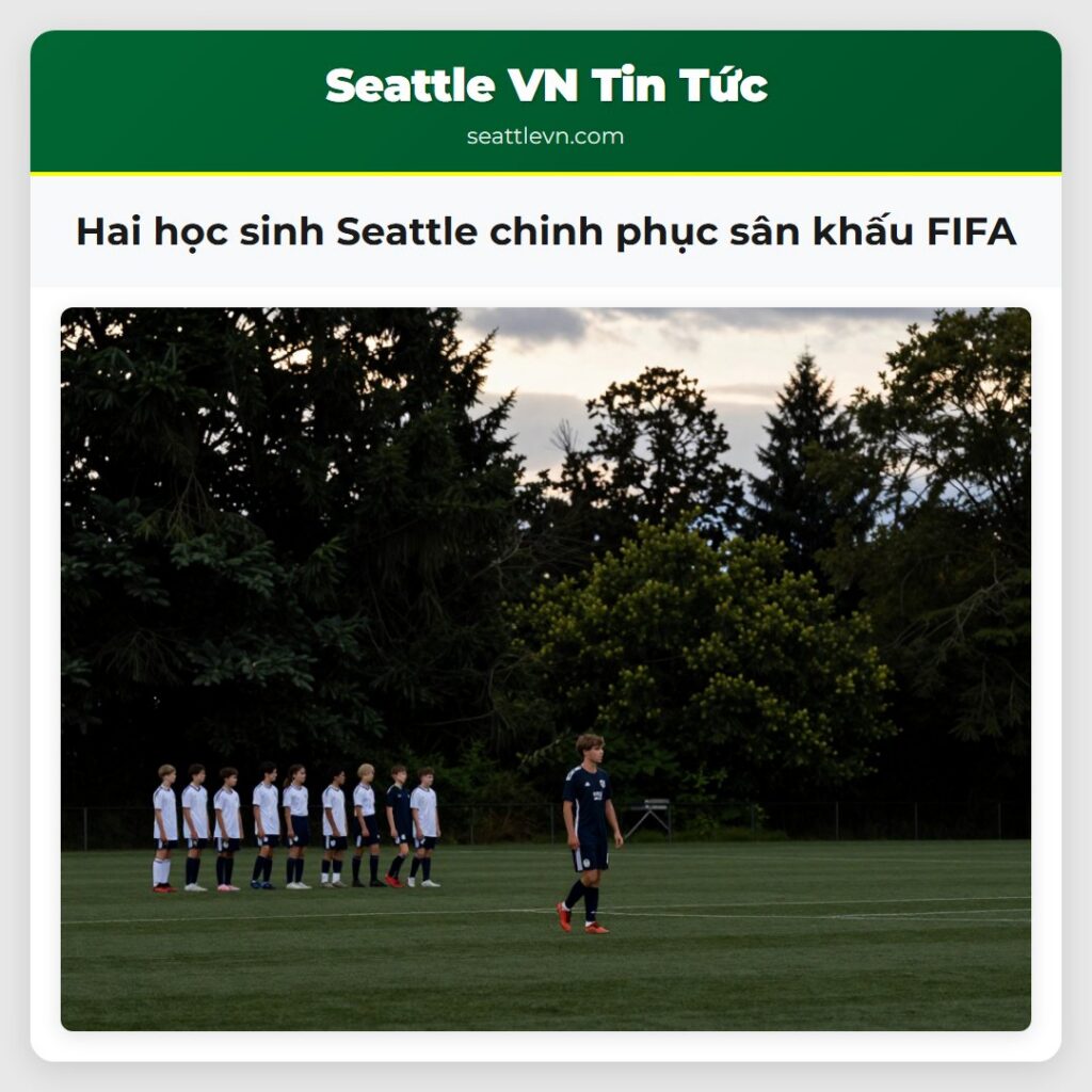 Hai học sinh Seattle chinh phục sân khấu FIFA