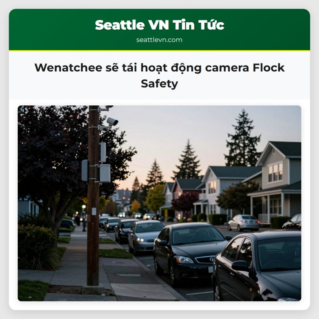 Wenatchee sẽ tái hoạt động camera Flock Safety