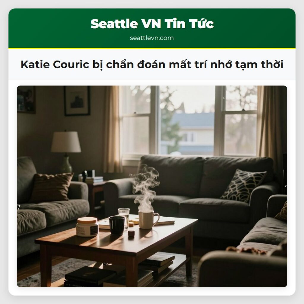 Katie Couric bị chẩn đoán mất trí nhớ tạm thời
