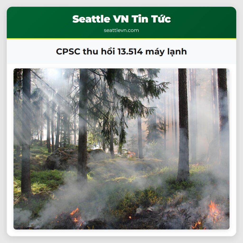 CPSC thu hồi 13.514 máy lạnh