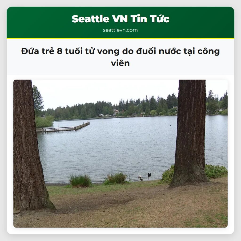 Đứa trẻ 8 tuổi tử vong do đuối nước tại công viên