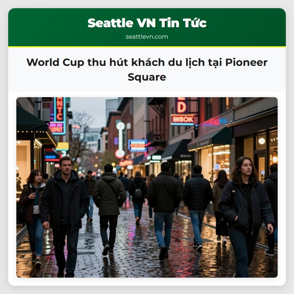 World Cup thu hút khách du lịch tại Pioneer Square